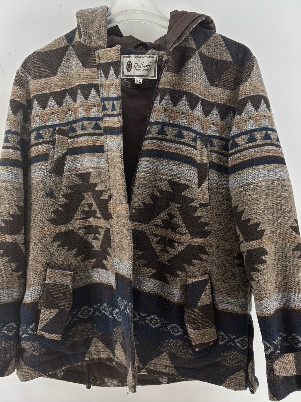 Outback Trading Company XL Western Southwestern Gorpcore Hooded Jacket - Picture 2 of 12